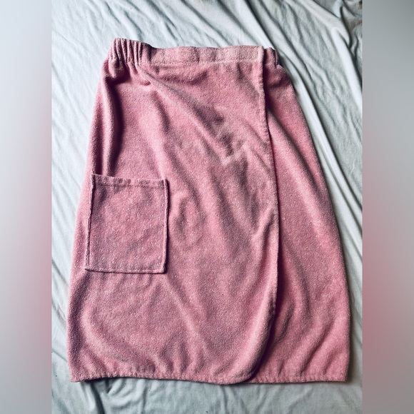 Spa wrap/ small-medium/ plush/pink/ front pocket - Picture 1 of 4